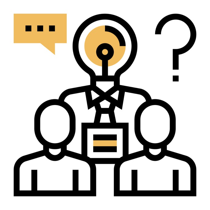 See more icon inspiration related to team, business and finance, teamwork, question mark, brainstorming, lightbulb, conference, meeting and people on Flaticon.