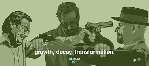 Growth, Decay, Transformation. By: Nick Spanos #transformation #pinkman #decay #felina #cranston #bad #paul #amc #white #bob #spanos #jesse #rj #poster #goodman #growth #meth #mitte #odenkirk #walter #nick #breaking #saul #aaron #heisenberg #art #fan #bryan