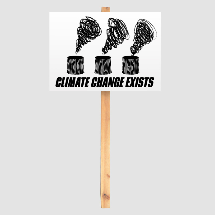 Climate Change Exists #climatechange #environment #protest #sign #illustration #mkrnld