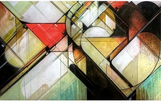 keepdrafting.com » Acrylic | Watercolor | Enamel #retro #futurist #geometric #illustration #collage