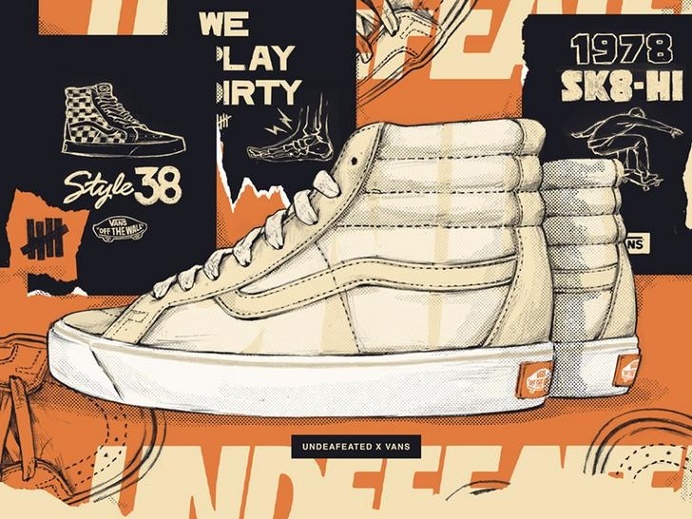 Vans x Undefeated Shoe Illustration