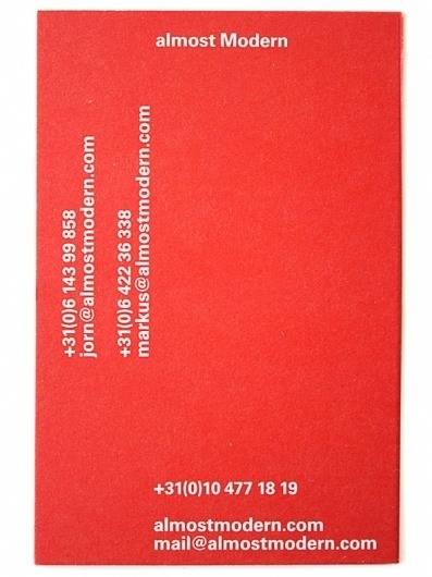 almost Modern : Business #card #helvetica #business #typography