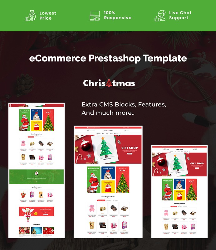 #Christmas #Gift & #Festive #Season - #Prestashop #Responsive #Theme | #TemplateTrip #eCommerce #Website #Design #Template
