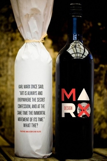 MarxÂ Wine - Wine Packaging Blog - The Dieline Wine #packaging #type #typography