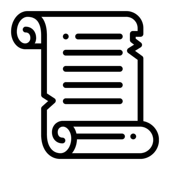 See more icon inspiration related to scroll, parchment, paper, art, egypt, old paper, files and folders, cultures, old scroll, scroll outline, ancient scroll, history and education on Flaticon.