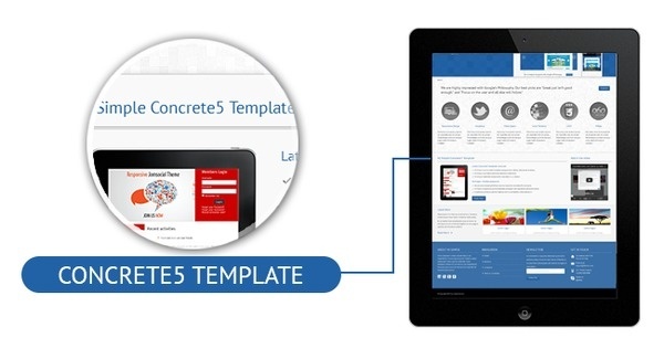 Mobile Reaqdy Concrete5 Theme #gallery #business #portfolio #theme #corporate #blue