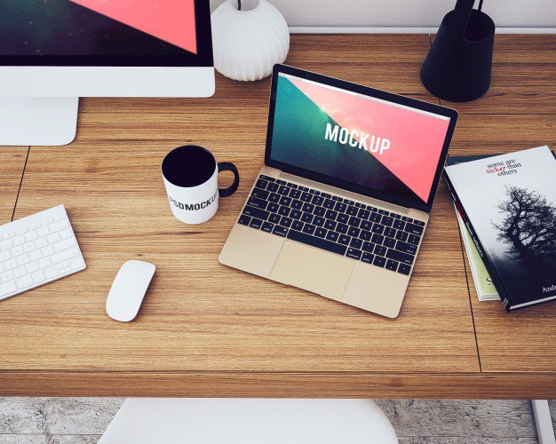 Laptop on desktop top view mock up Free Psd. See more inspiration related to Mockup, Wood, Template, Office, Laptop, Web, Website, Mock up, Psd, Wooden, Templates, Keyboard, Website template, Desktop, Screen, Mockups, View, Up, Top, Web template, Realistic, Real, Web templates, Mock ups, Mock, Psd mockup, Ups and Wood mockup on Freepik.