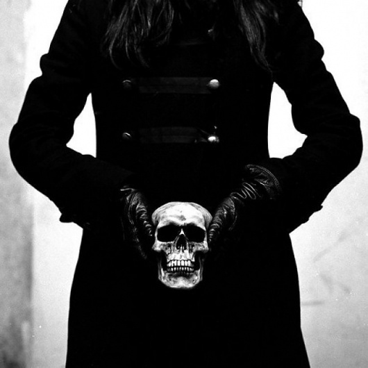 RANDOM INSPIRATIONS « CLOTHESPIRACY #white #hands #black #coat #skull