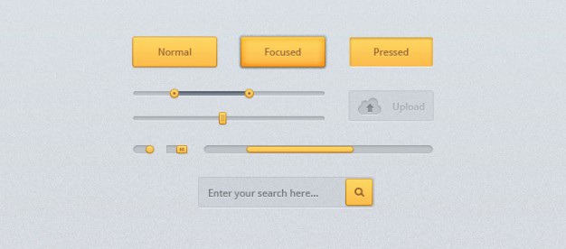 Mini web ui set Free Psd. See more inspiration related to Button, Web, Ui, Web button, Slider, Upload, Set, Horizontal and Mini on Freepik.