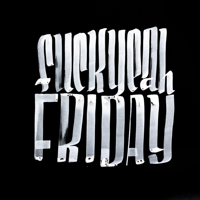 Fuck Yeah Friday v2 @spencerventure | spencerventure.com #lettering #handdrawn #logo #letterforms #penandink #ink #digital