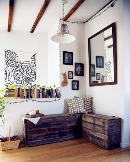 before & after: pallet bench and serving tray | Design*Sponge #interiors