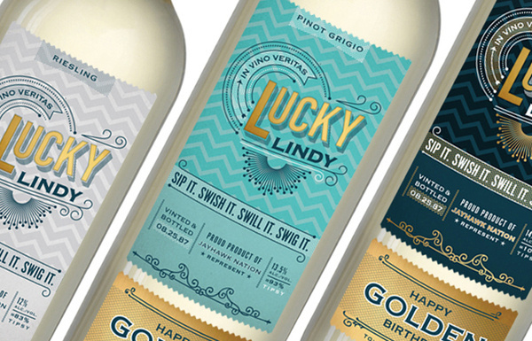 11_3_13_LuckyLindyWine_1.jpg #packaging #logo #branding