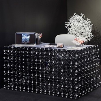 Make art, furniture, and other objects out of straws with these four and eight-point straw connectors! #design #product #furniture #art #fun