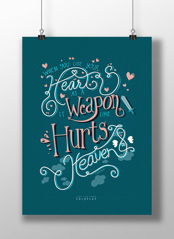 Coldplay Typographic Posters by Katrina Ang