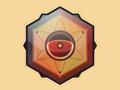 Atomic Hexagon #geometric #perryman #atomic #molecule #hexagon