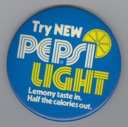 Pepsi Light Button | Flickr - Photo Sharing! #retro #branding
