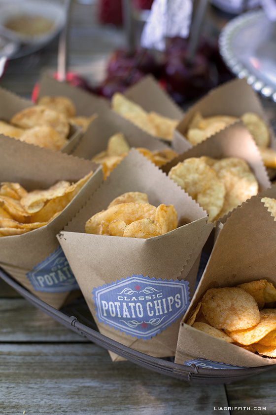 DIY Potato Chip Bags #chips #tutorial #studio #party