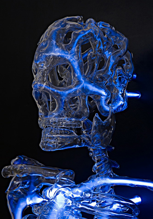 Embodiment: A Neon Skeleton by Eric Franklin #skeleton #light #neon