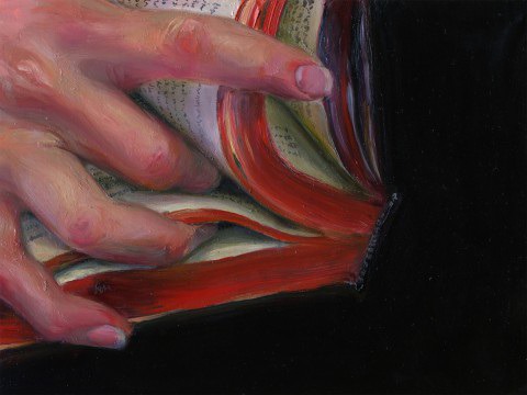 Red Letter No.5, 2007, oil on linen, 6.25 x 8.5 inches