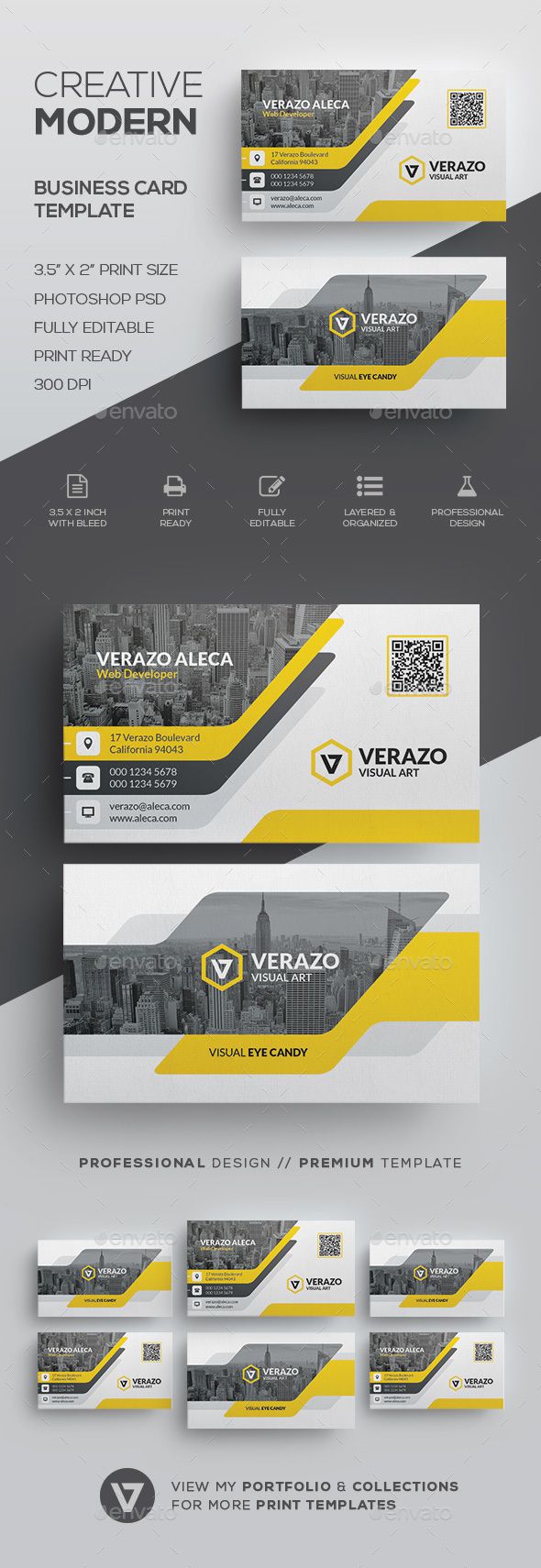 Modern Business Card Template - Corporate Business Cards