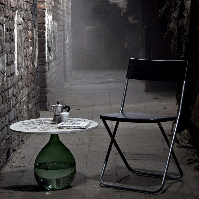 daevas nodo coffee table pattern concrete wine container #wine #bottle