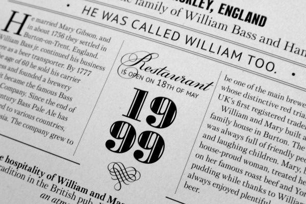 William Bass menu #beer #london #menu #design #typography