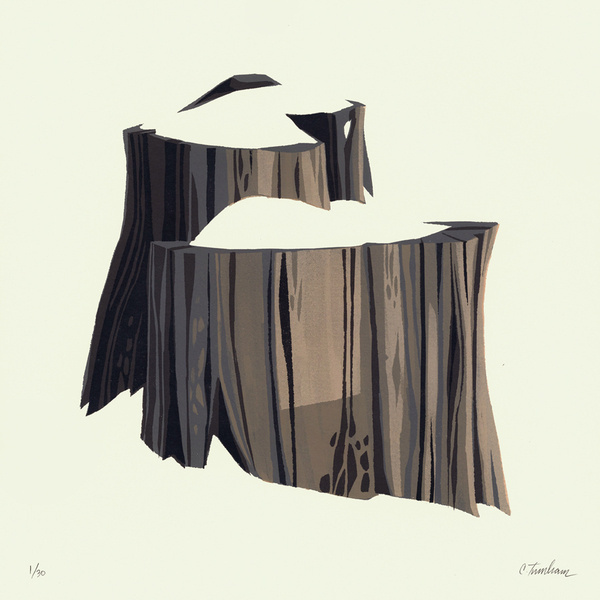 Snowy Tree Stump 3 #illustration #fleetstreetscandalcom