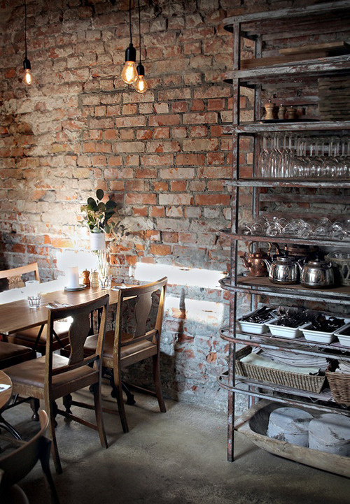 f | Architecture + Interior #rustic #shelve #dinning #room