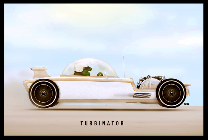 Image:Fred-turbinator.jpg - Kustomrama #illustration #car