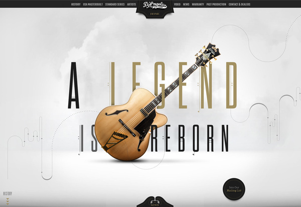 D'Angelico Guitars #design #web #parallax