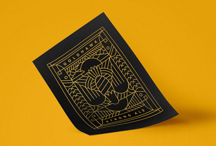 Goldhawk Ale by Don't Try Studio #graphic design #vector #print #poster