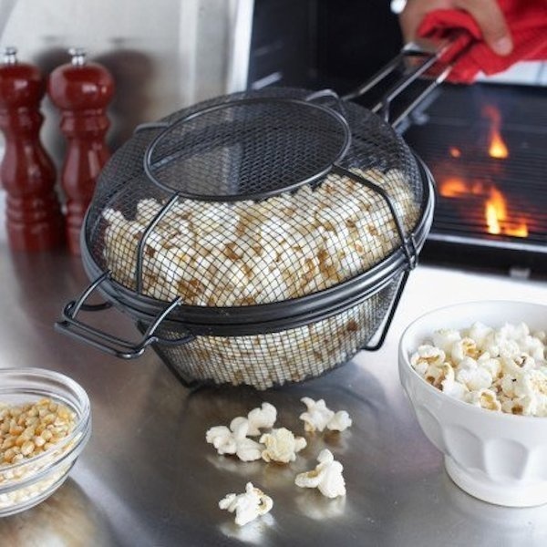 Nonstick Mesh Popcorn Grill Pan #tech #gadget #ideas #gift #cool