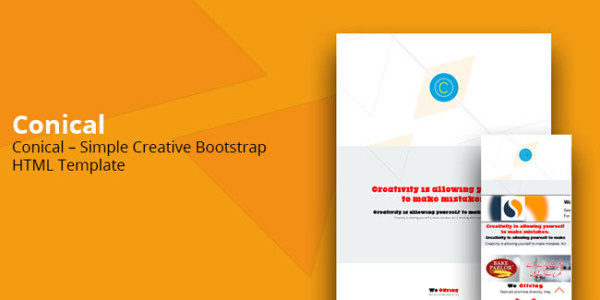 Conical Simple Creative Bootstrap HTML Template.