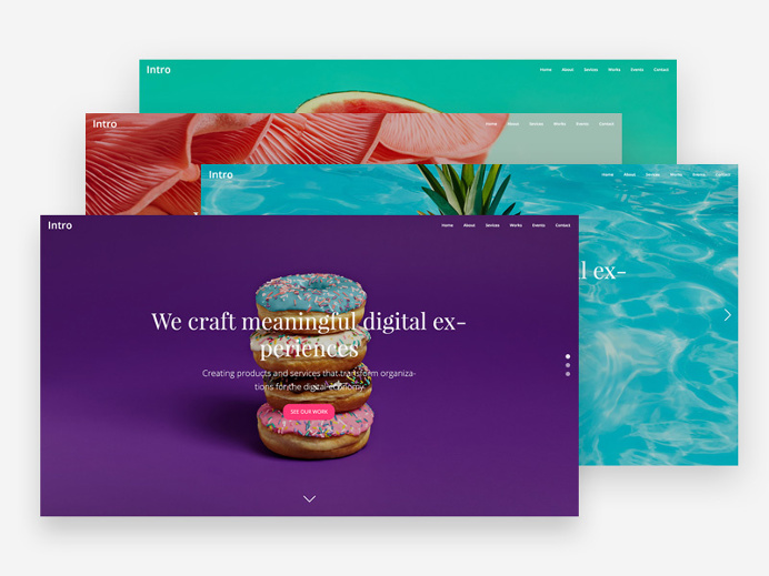Here are 4 colourful intro/landing pages you can use for showcasing and promoting a product or for creating websites for yourself or #creati