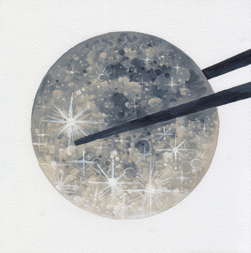 radhinal, just now #lunar #pattern #experimental #illustration #triangle #art #painting #meatball #moon