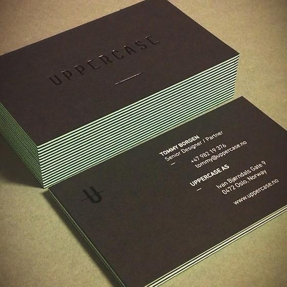 Business card design idea #128: Uppercase business cards #sauce #business #card #photo #design #black #mint #mamas #uppercase #cards