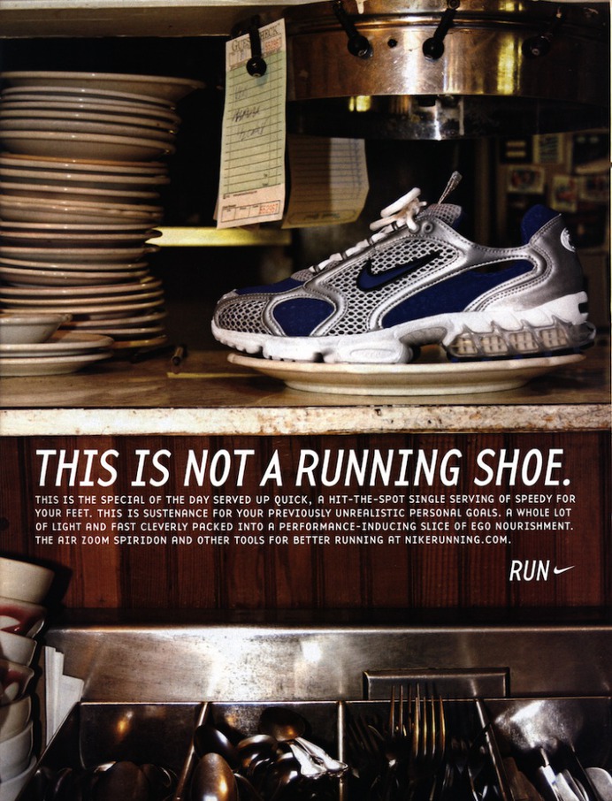 Retro Sports Ad #7, Nike Running, Air Zoom Spiridon, Sports Illustrated August 11, 2003.
