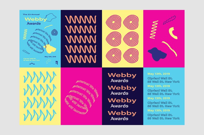 Webby Awards - Mindsparkle Mag Hans Christian &Oslash;ren designed this beautiful project which consisted in developing the new identity for the Webby Awards 2019. #logo #packaging #identity #branding #design #color #photography #graphic #design #gallery #blog #project #mindsparkle #mag #beautiful #portfolio #designer