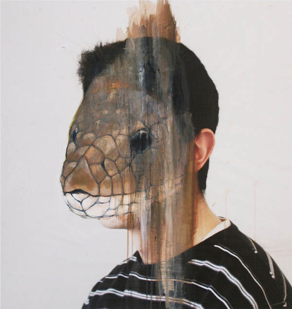 Acrylic Animal Portraits on Photos by Charlotte Caron #caron #painting #charlotte