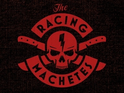 Dribbble - Machete Skull by Brandon Rike #racing #crossbones #logo #skull #motorcycle