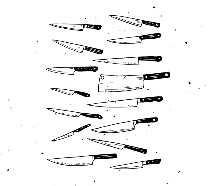 #illustration #knives