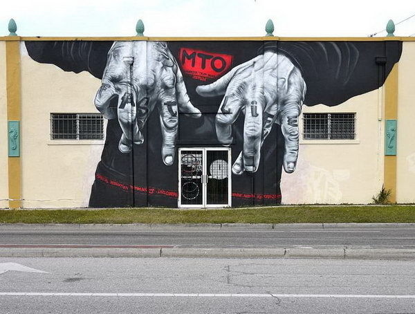Street Art by MTO #pavement #art #street
