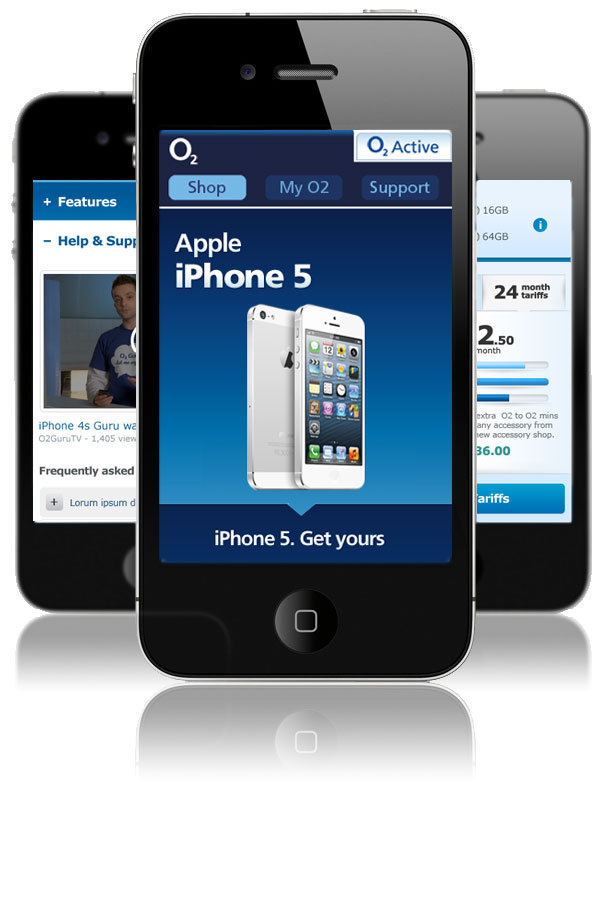 O2 - Apple iPhone5 Launch mobile page on Behance #apple #launch #iphone5 #website #mobile #o2