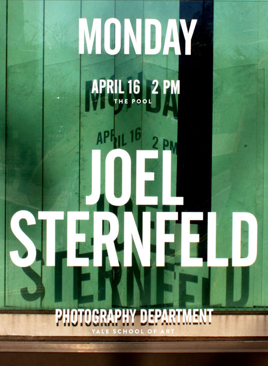 Jessica Svendsen's poster for lectures by photographers Joel Sternfeld and Richard Misrach #photo #svendsen #photography #jessica #poster #type #typography