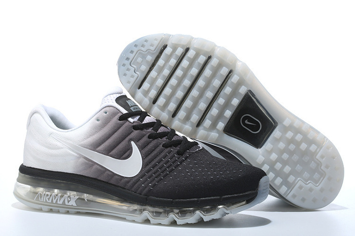 Knitting line all palm nano drop plastic technology Men's Air Max 2017 Sports Shoes black gray