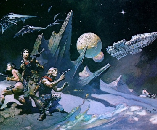 frank_frazetta_space103attack.jpg (1300×1079) #space #spaceship #concept #frank #art #frazetta