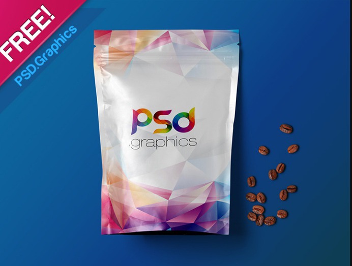 Free Coffee Bag Mockup PSD