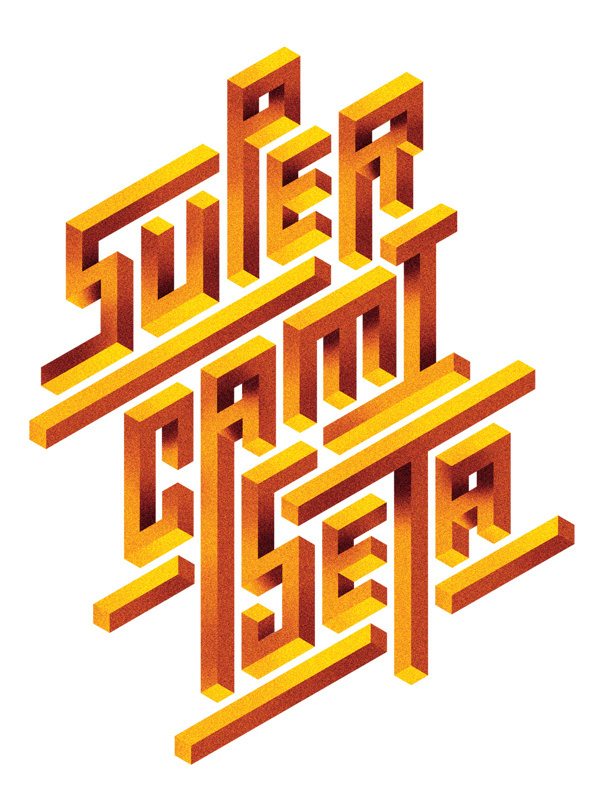 Impossible lettering #impossible #illustration #typeface #gradient #cool #font #text #lettering #perspective #geometric #shirt #cover #editorial #poster #duotone #type #geometrical #noise #grid #minimal #3d