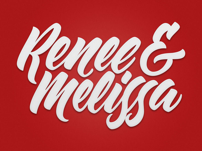Renee & Melissa Logotype #calligraphy #logo #lettering
