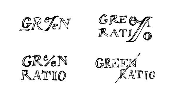 Francesco Bianchi | Branding | Green Ratio on Behance #branding #wordmark #brand #logo #sketch